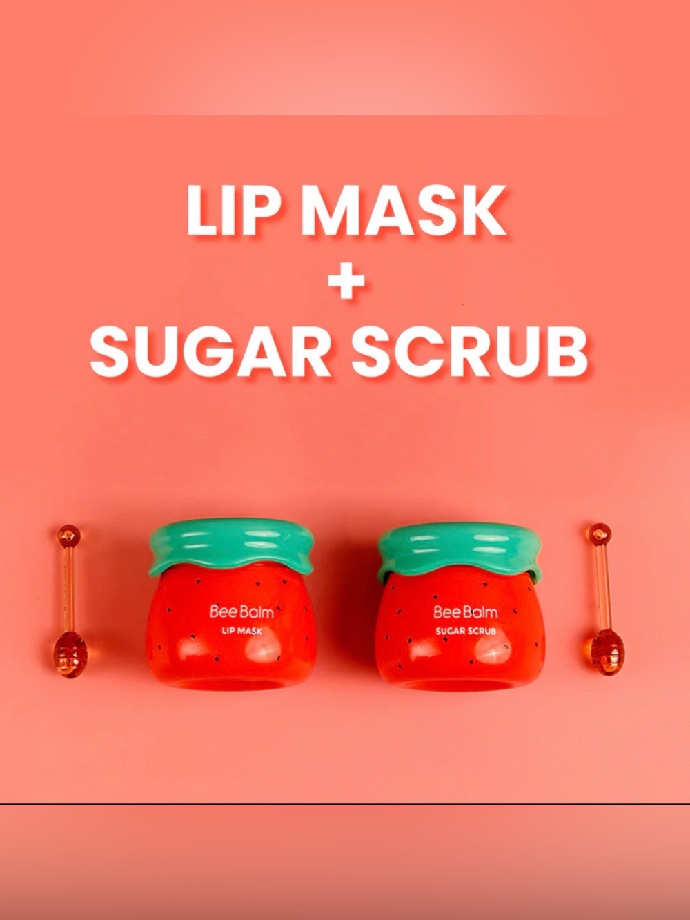 Bee Balm-Watermelon Lip Mask and Sugar Scrub Duo